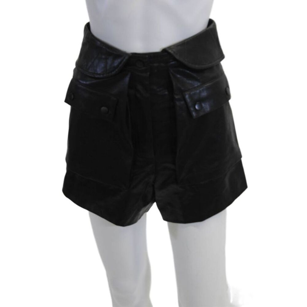 Designer Unisex Biker Shorts Black Size 24